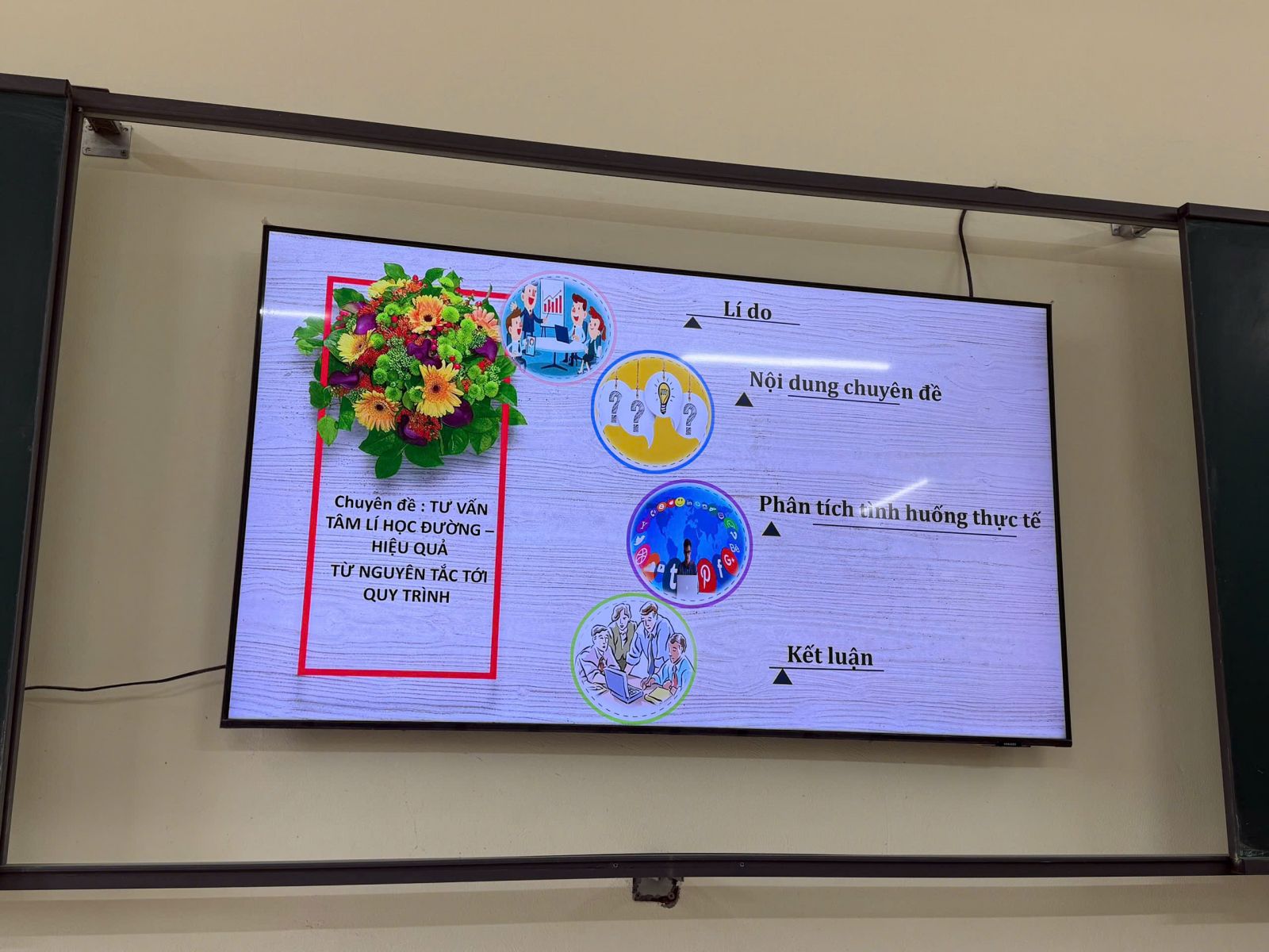 TRƯỜNG THCS LÊ QUÝ ĐÔN TỔ CHỨC CHUYÊN ĐỀ "TƯ VẤN TÂM LÍ HỌC ĐƯỜNG - HIỆU QUẢ TỪ NGUYÊN TẮC TỚI QUY TRÌNH"